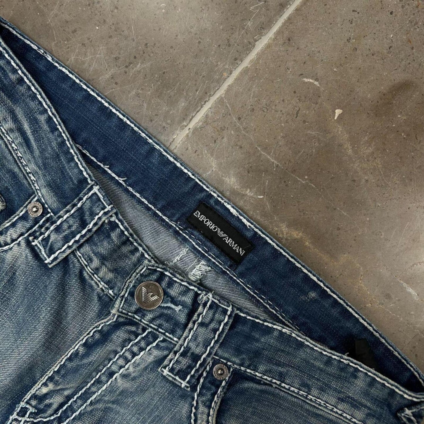 Vintage Emporio Armani Jeans Straight Relaxed Straight Jeans W32 L32