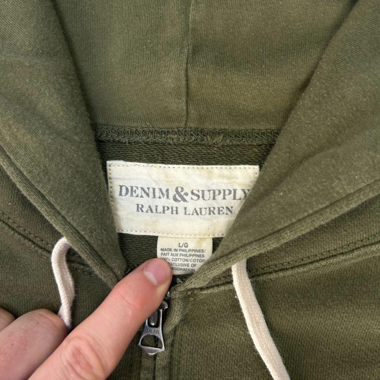 Ralph Lauren Denim and Supply USA Zip Up Hoodie L