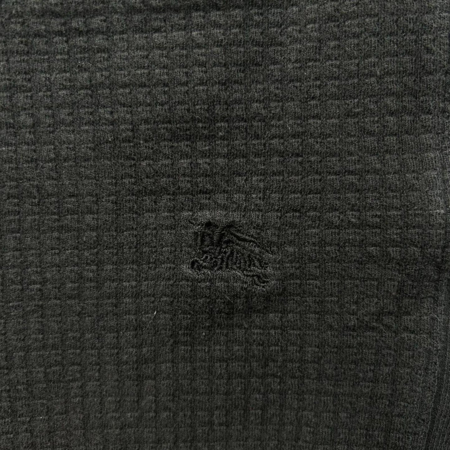 Burberry Black Label Nova Check Waffle Henley T Shirt S