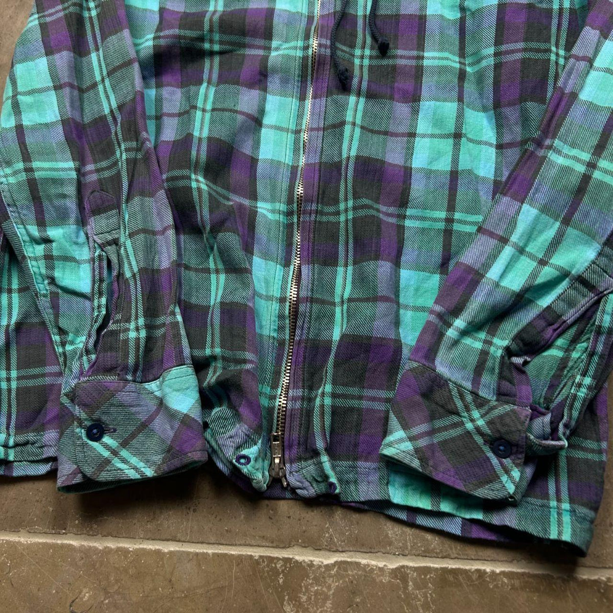 Needles Plaid Hooded Shirt Jacket Windbreaker S