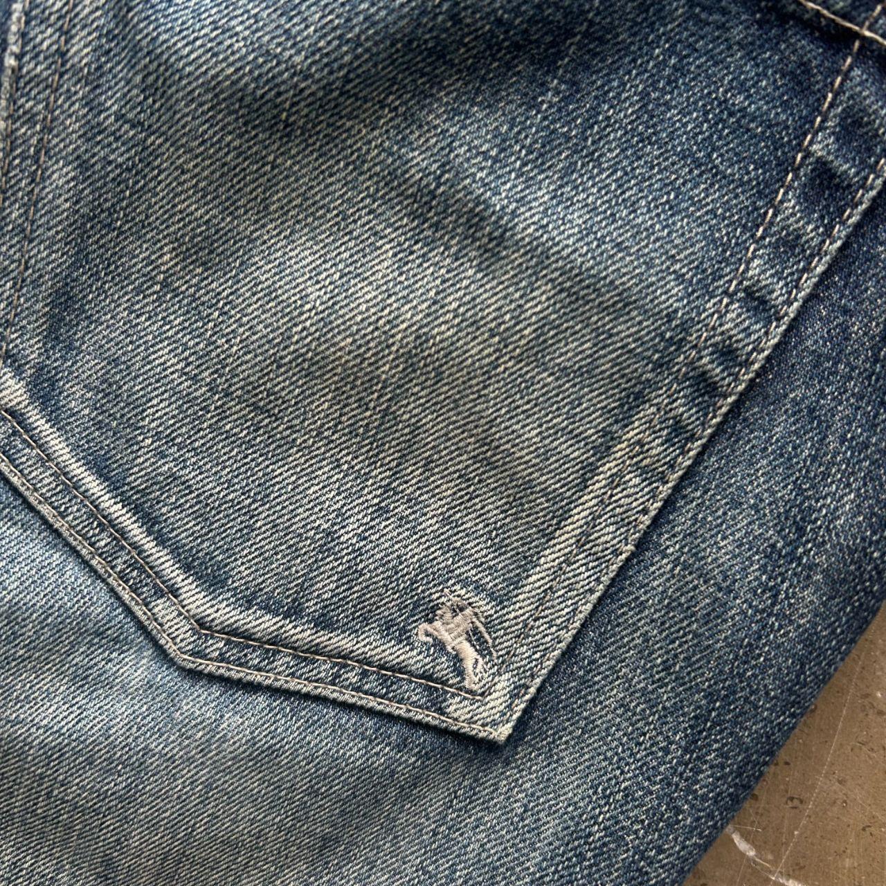 Vintage Burberry Black Label Relaxed Straight Buckle Back Jeans W30 L29