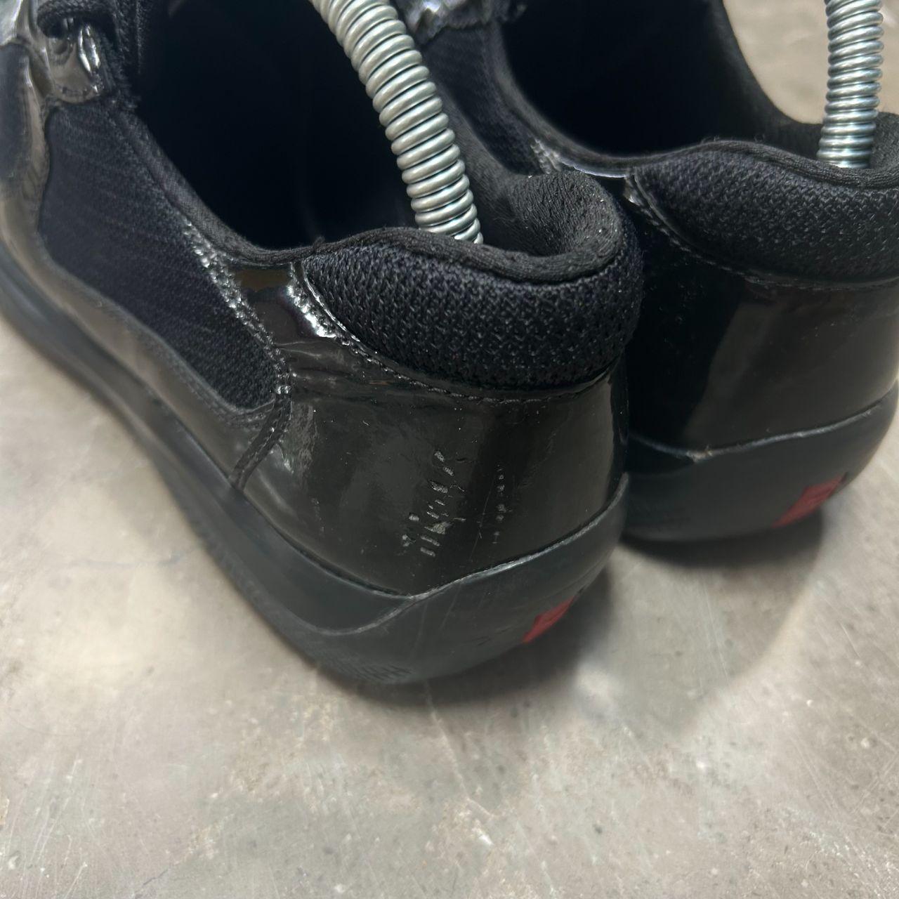 Mens Prada America Cups Patent Black Size UK 8