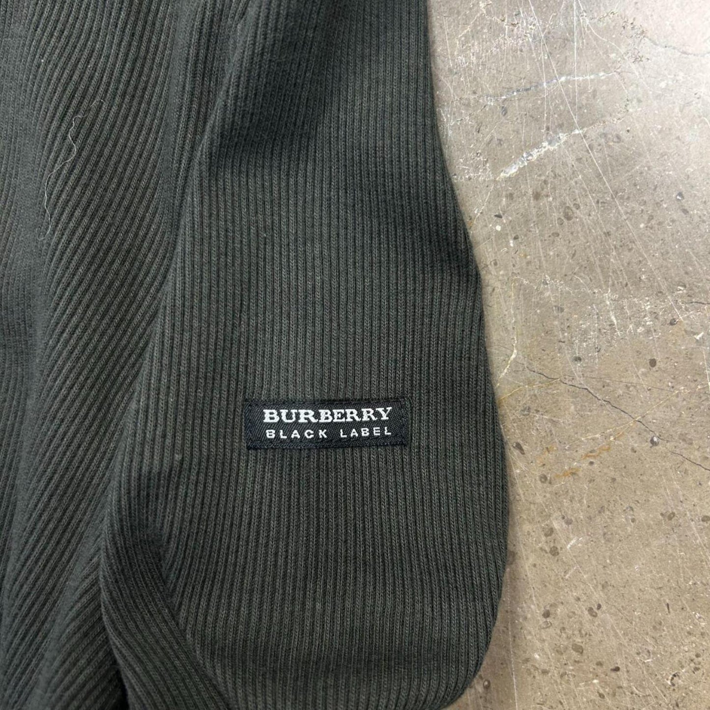 Burberry Black Label Nova Check Ribbed Henley T Shirt S