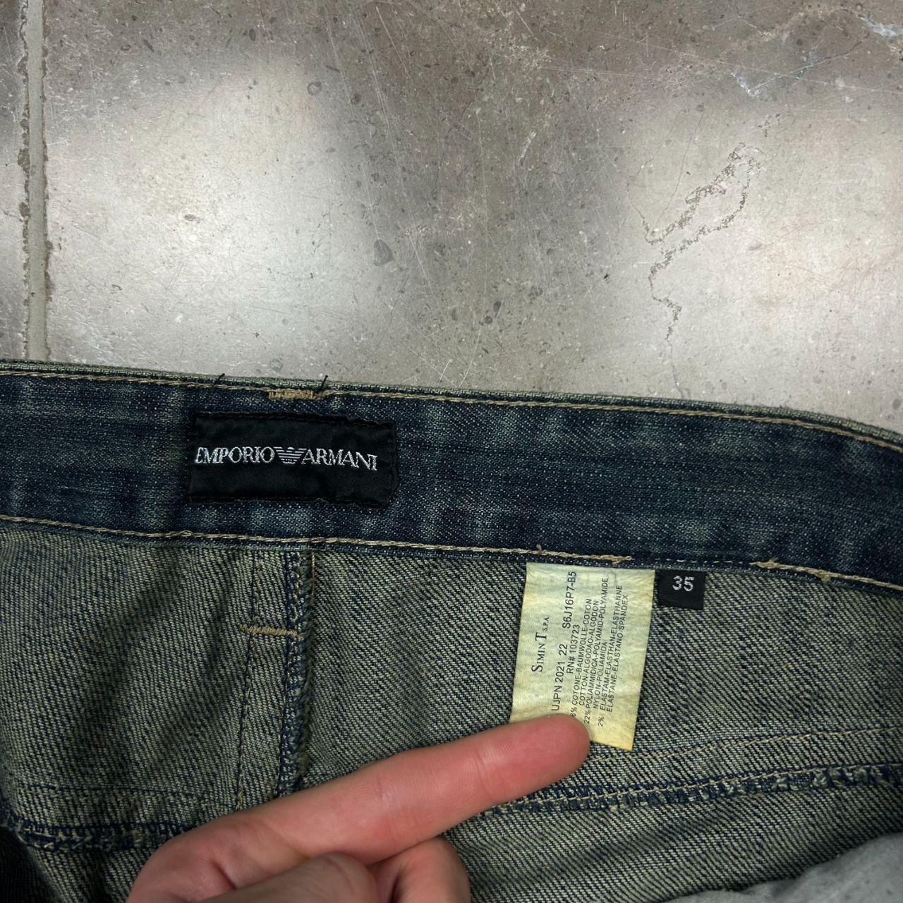 Vintage Emporio Armani Jeans Straight Leg Embroidered Jeans W34 L32
