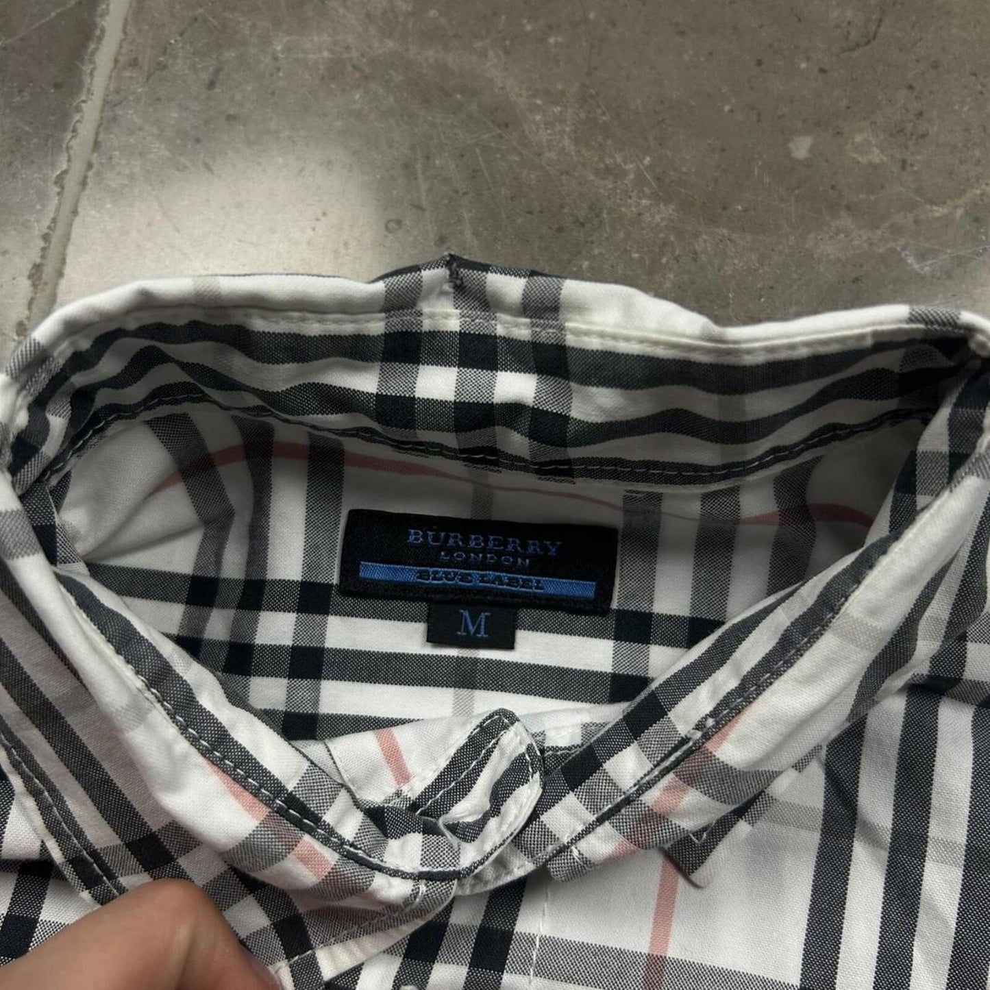Burberry Blue Label Plaid Check Button Up Shirt M