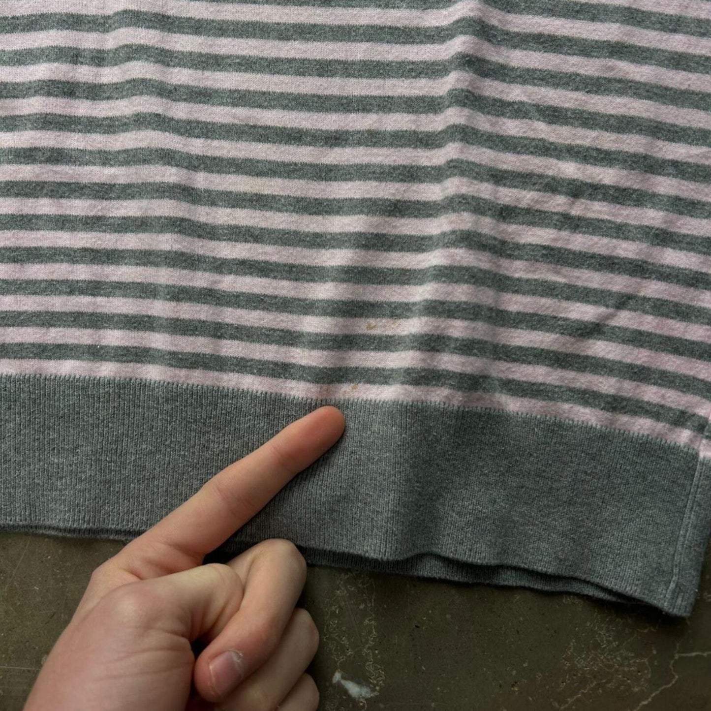 Burberry Black Label Striped Long Sleeve T Shirt M