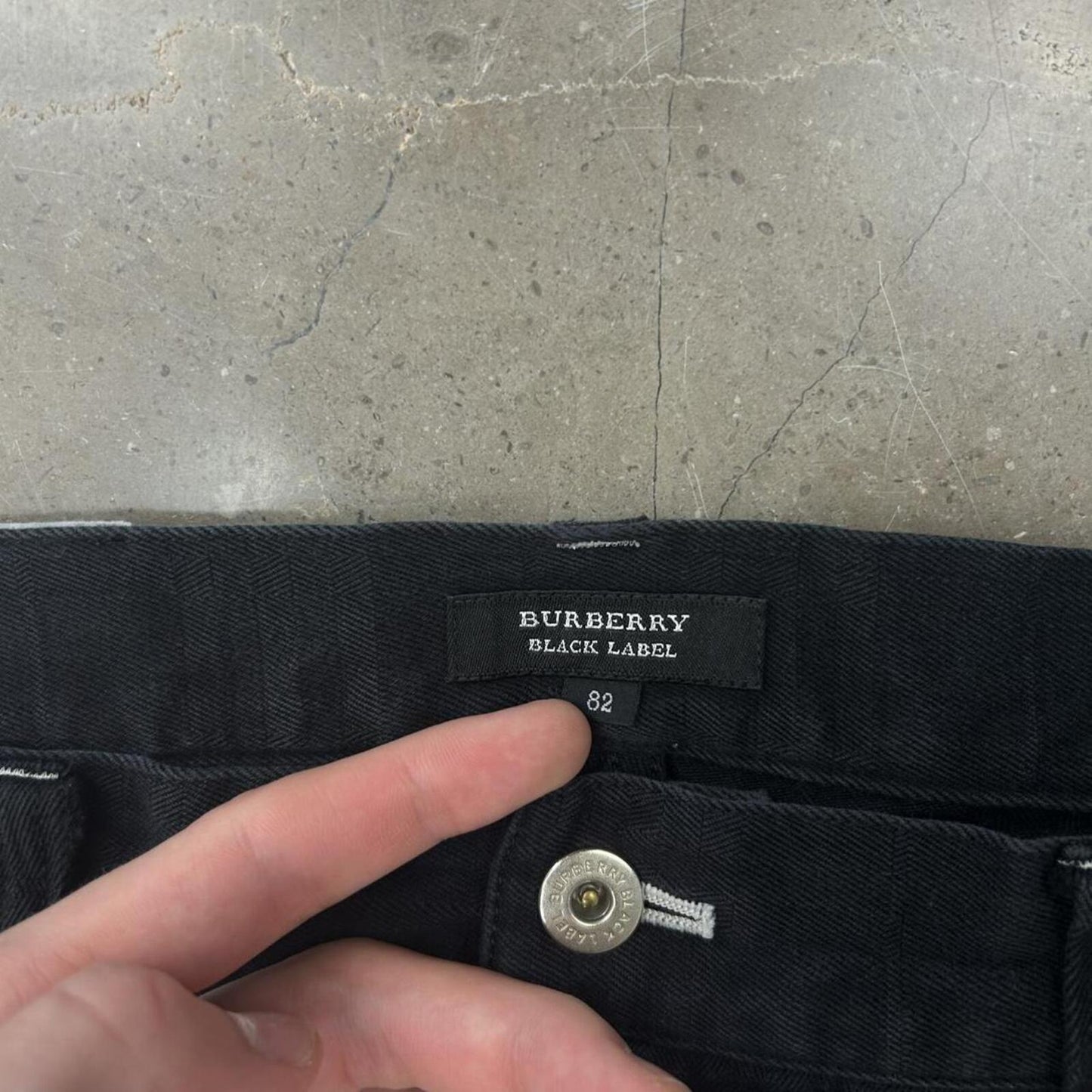 Vintage Burberry Black Label Shadow Check Jeans W32 L28