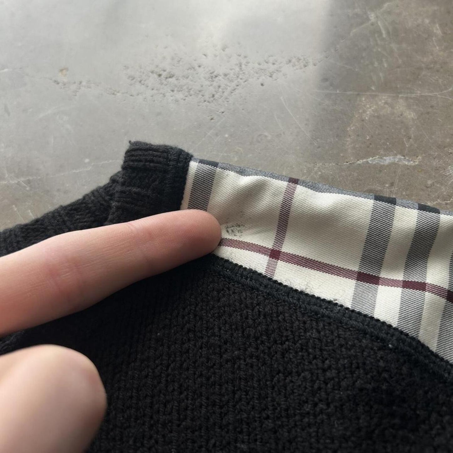Burberry Black Label Nova Check Knit Jumper M