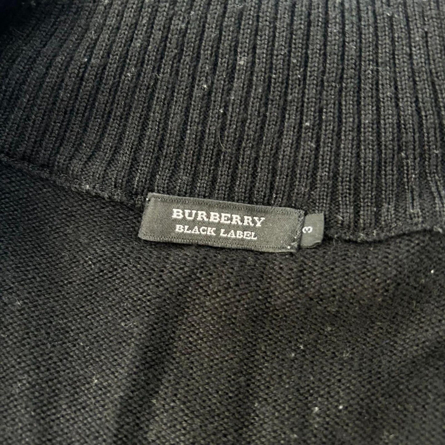 Burberry Black Label Nova Check Knit Zip Up Jumper M