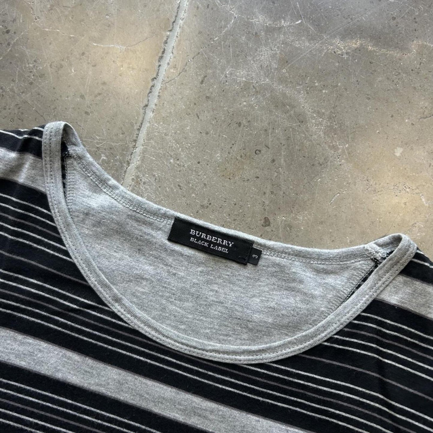 Burberry Black Label Striped Pocket T Shirt M