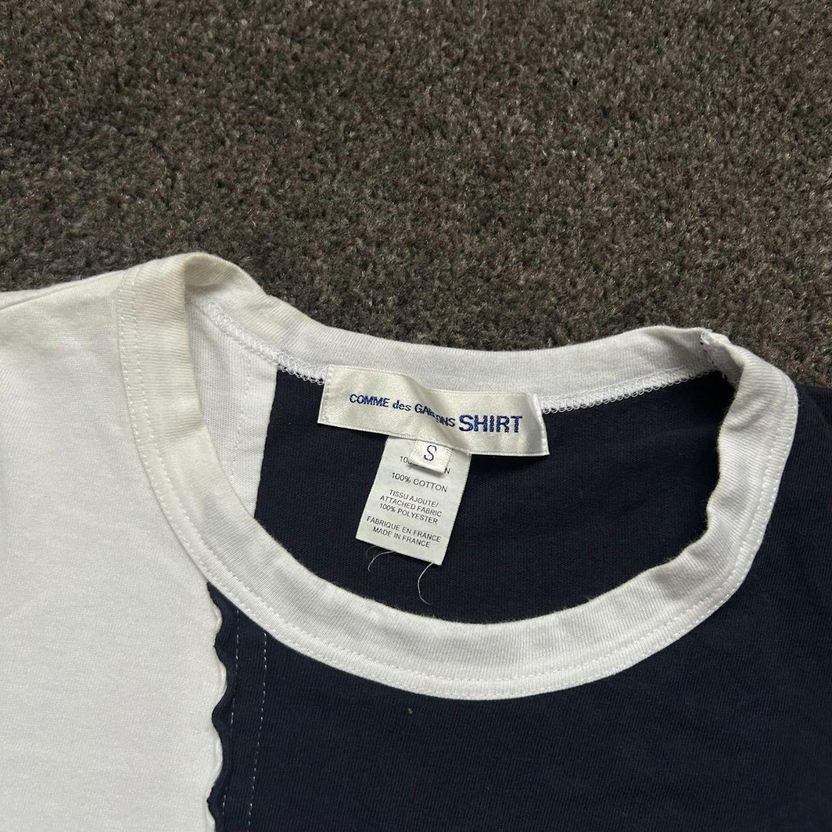 Comme Des Garcons SHIRT Monogram Patchwork T-Shirt S