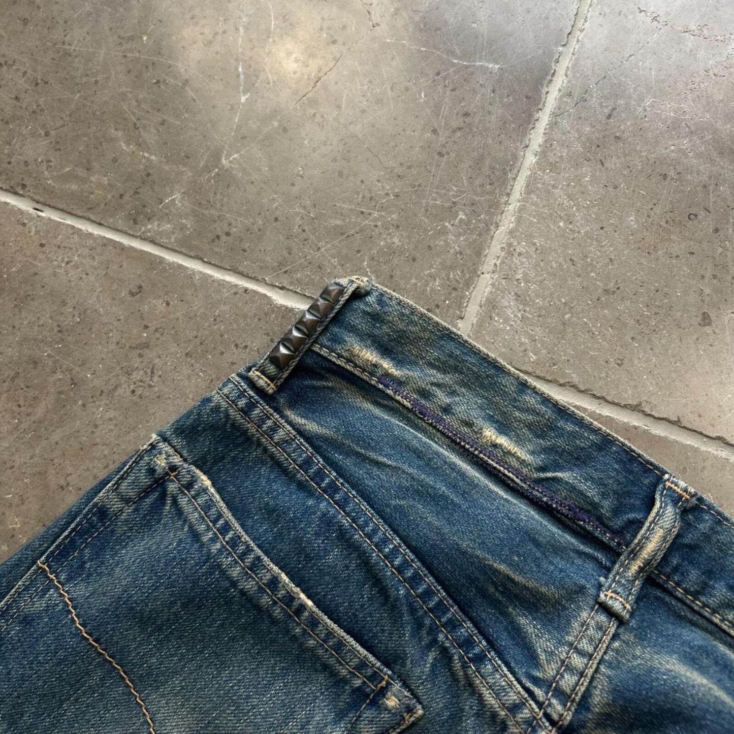 Hysteric Glamour Slim Studded Denim Ripped Jeans W26 L32