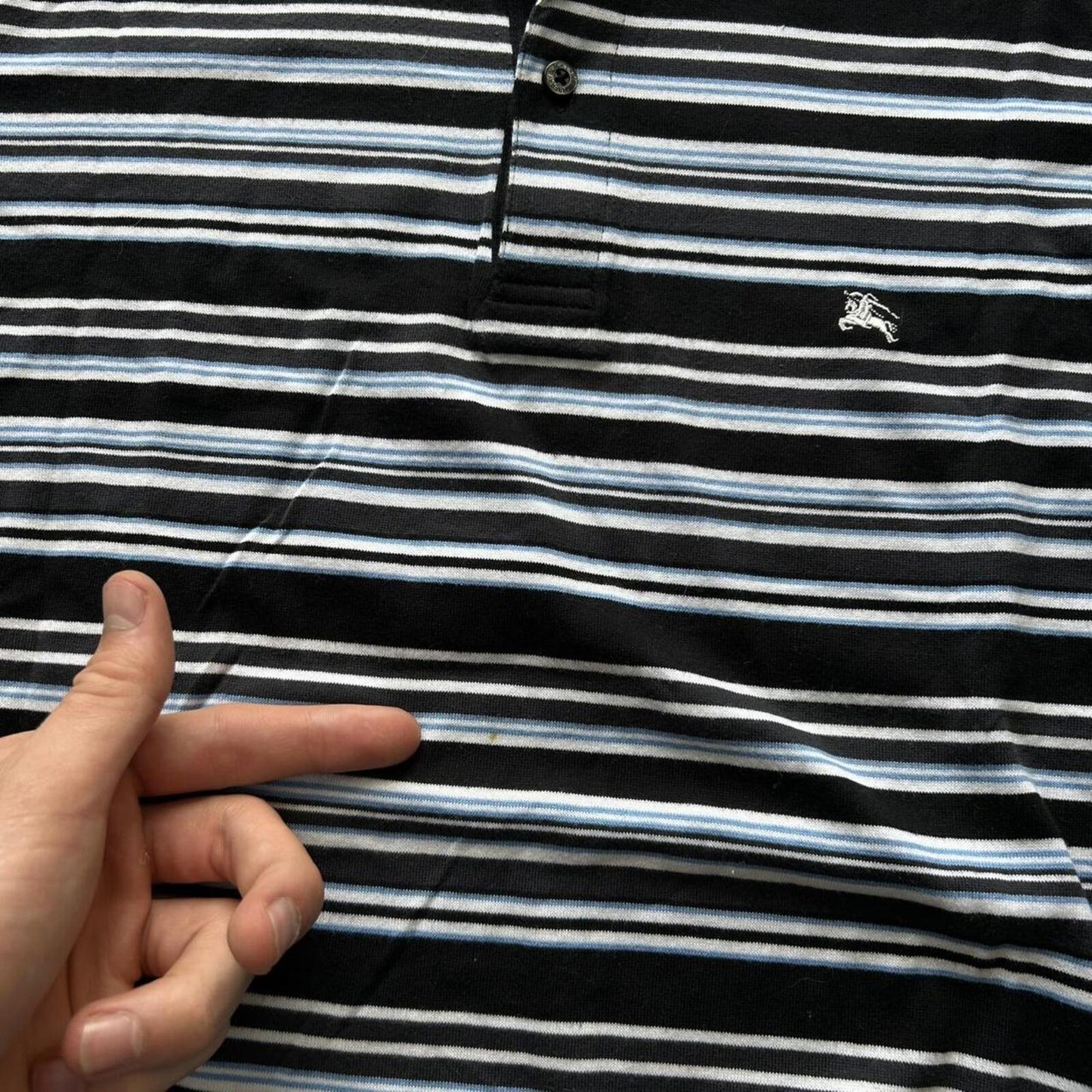 Burberry Black Label Striped Polo Shirt S