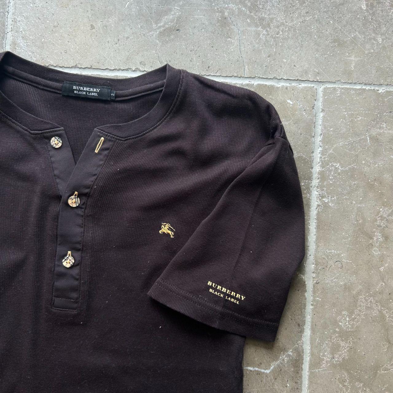 Burberry Black Label Ribbed Henley T Shirt S