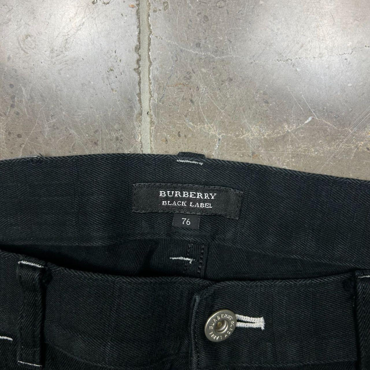 Vintage Burberry Black Label Shadow Check Jeans W32 L28