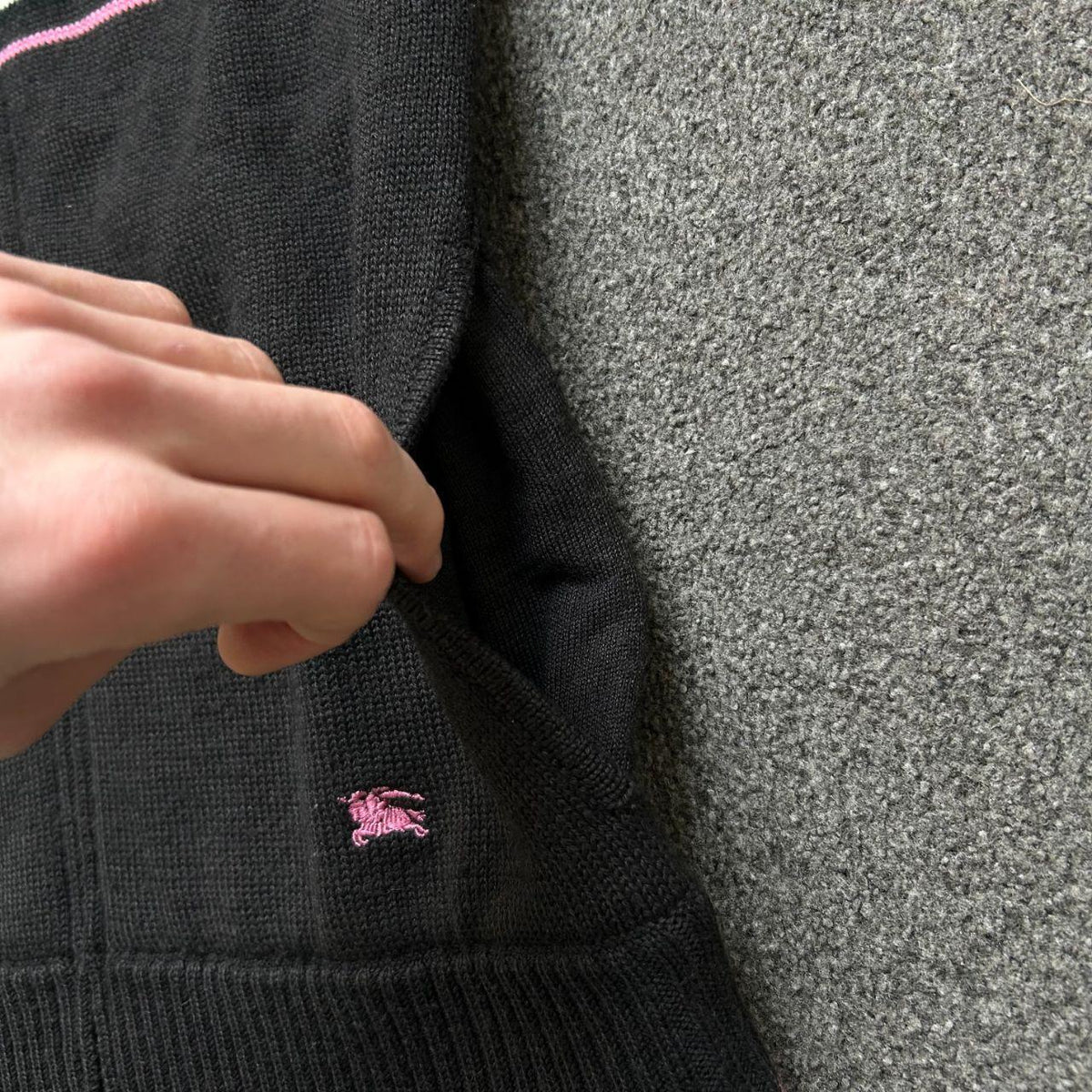 Burberry Black Label Zip Up Knit Jumper S