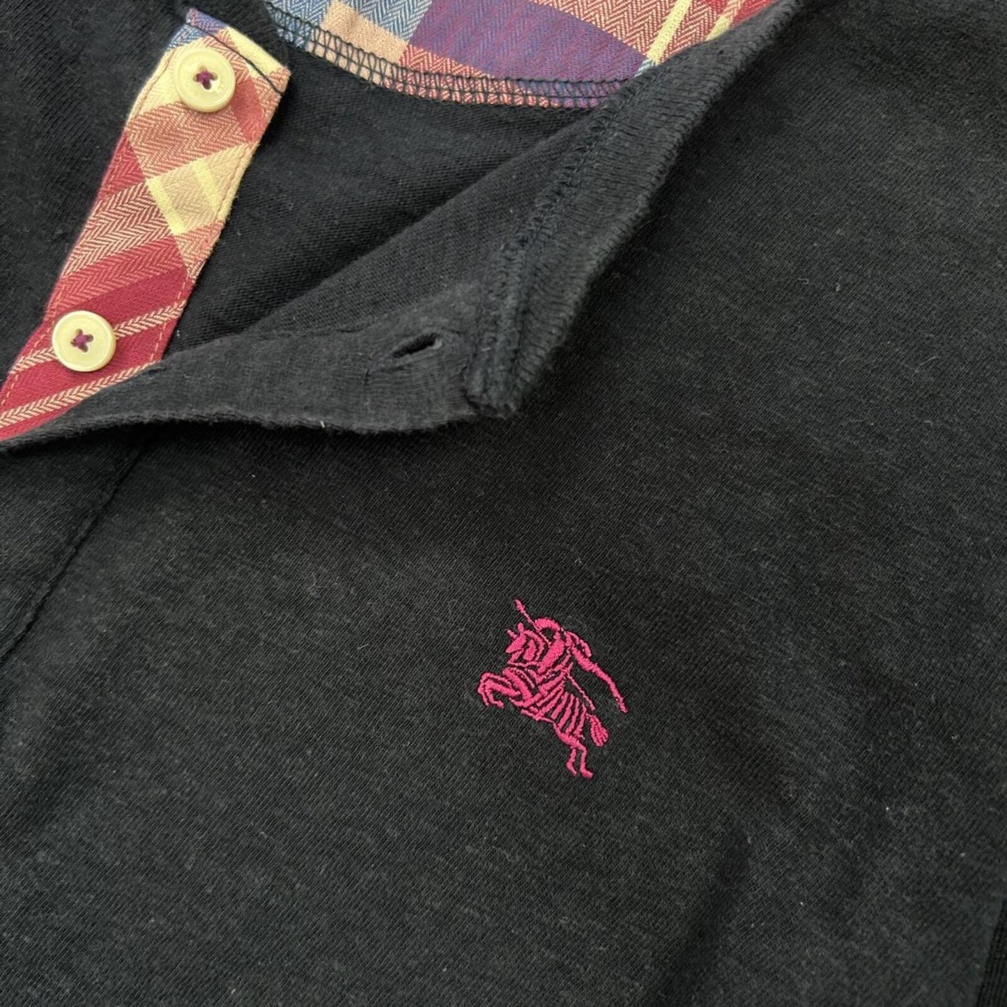 Burberry Black Label Long Sleeve Henley T Shirt S