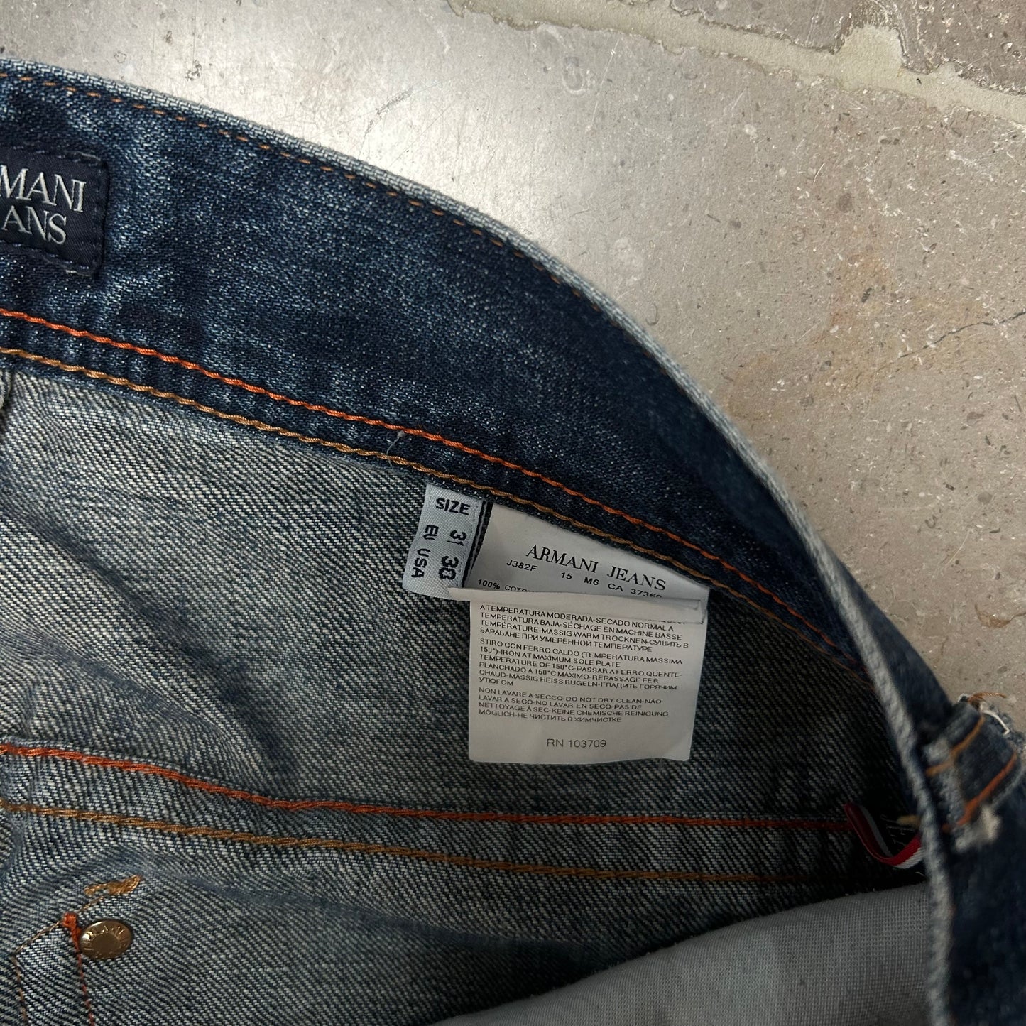 Vintage Armani Jeans Denim Straight Leg Jeans W32 L30