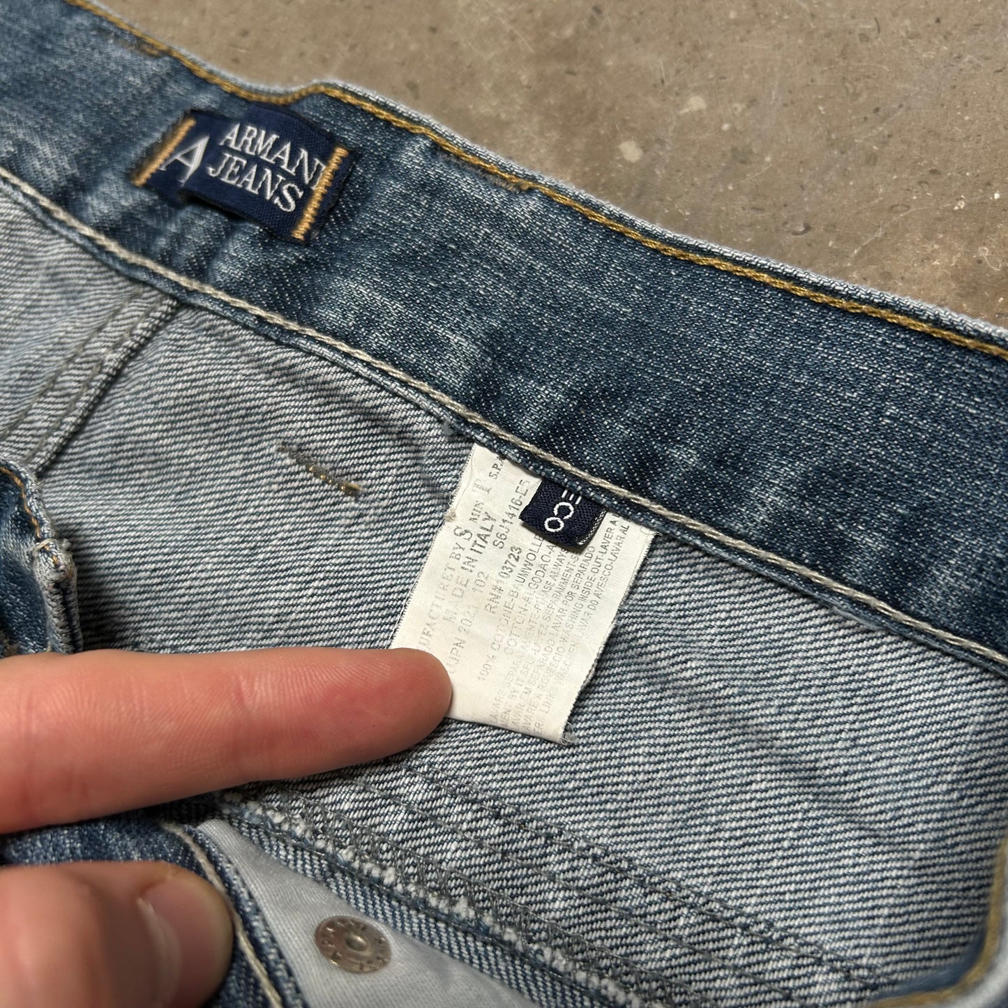 Vintage Armani Jeans Denim Baggy Jeans W32 L31