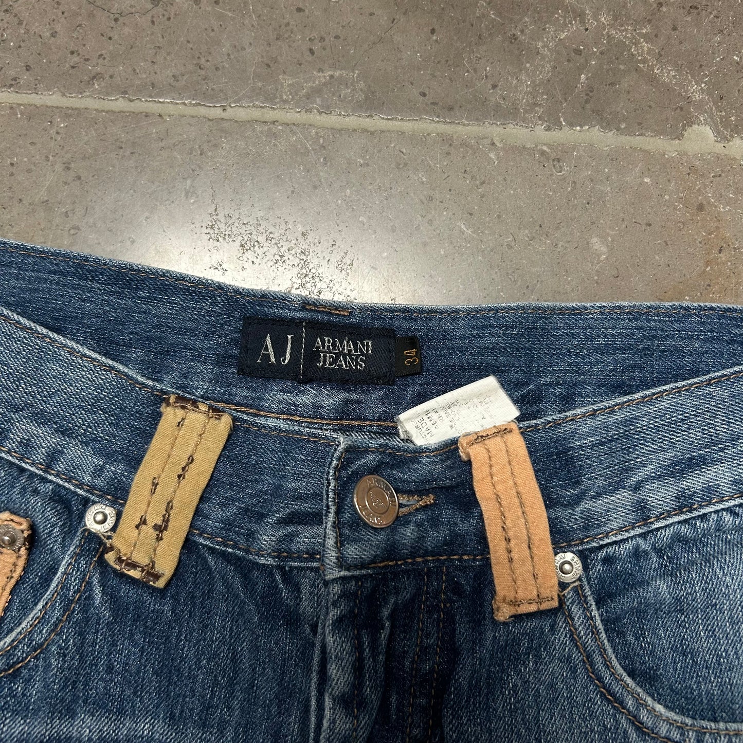 Vintage Armani Jeans Denim Baggy Jeans W34 L32