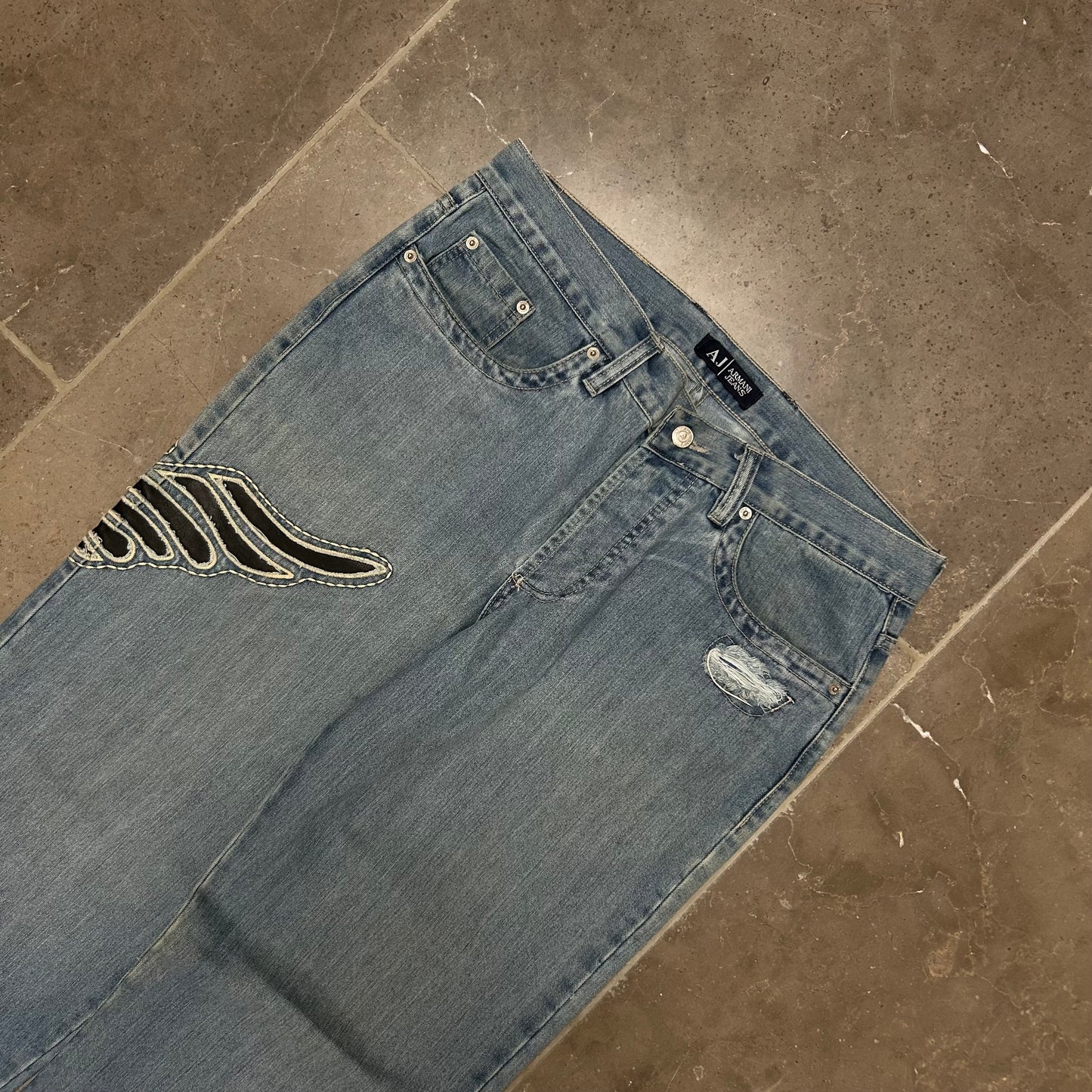 Vintage Armani Jeans Denim Baggy Jeans W34 L33