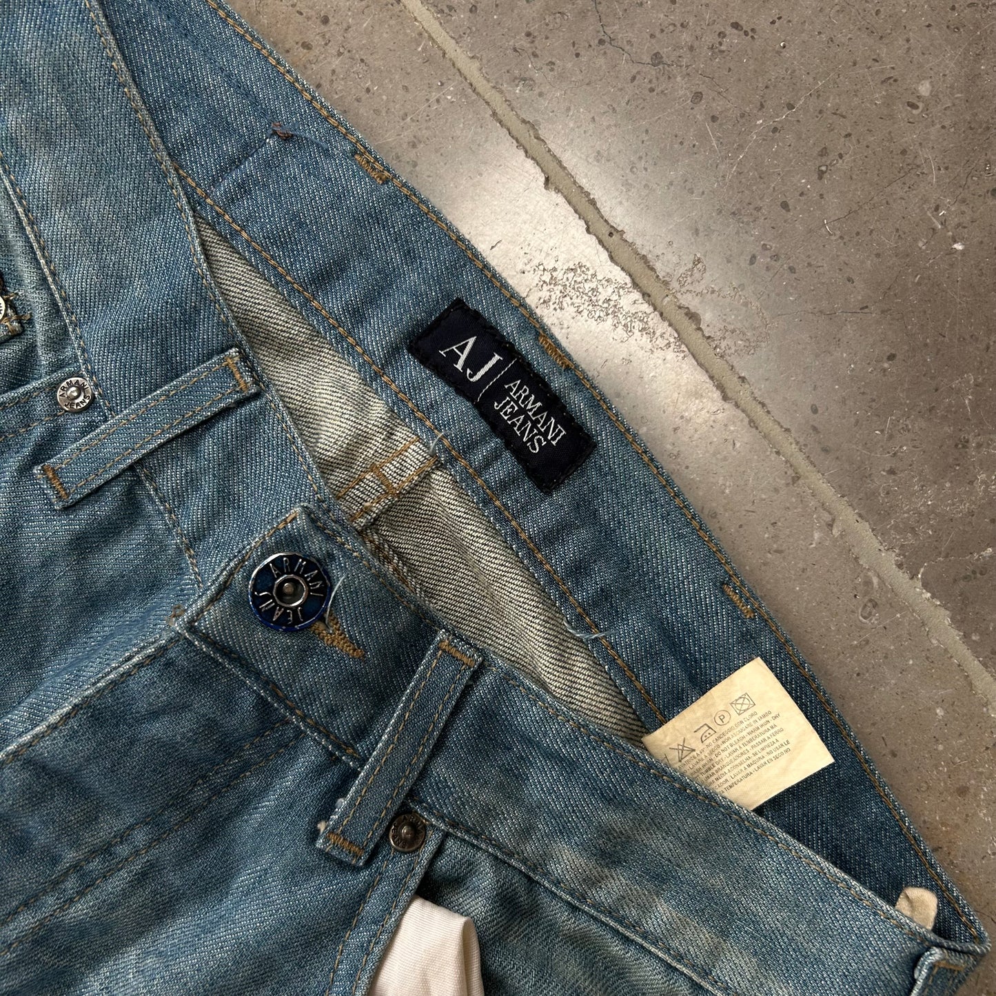 Vintage Armani Jeans Denim Baggy Jeans W32 L32