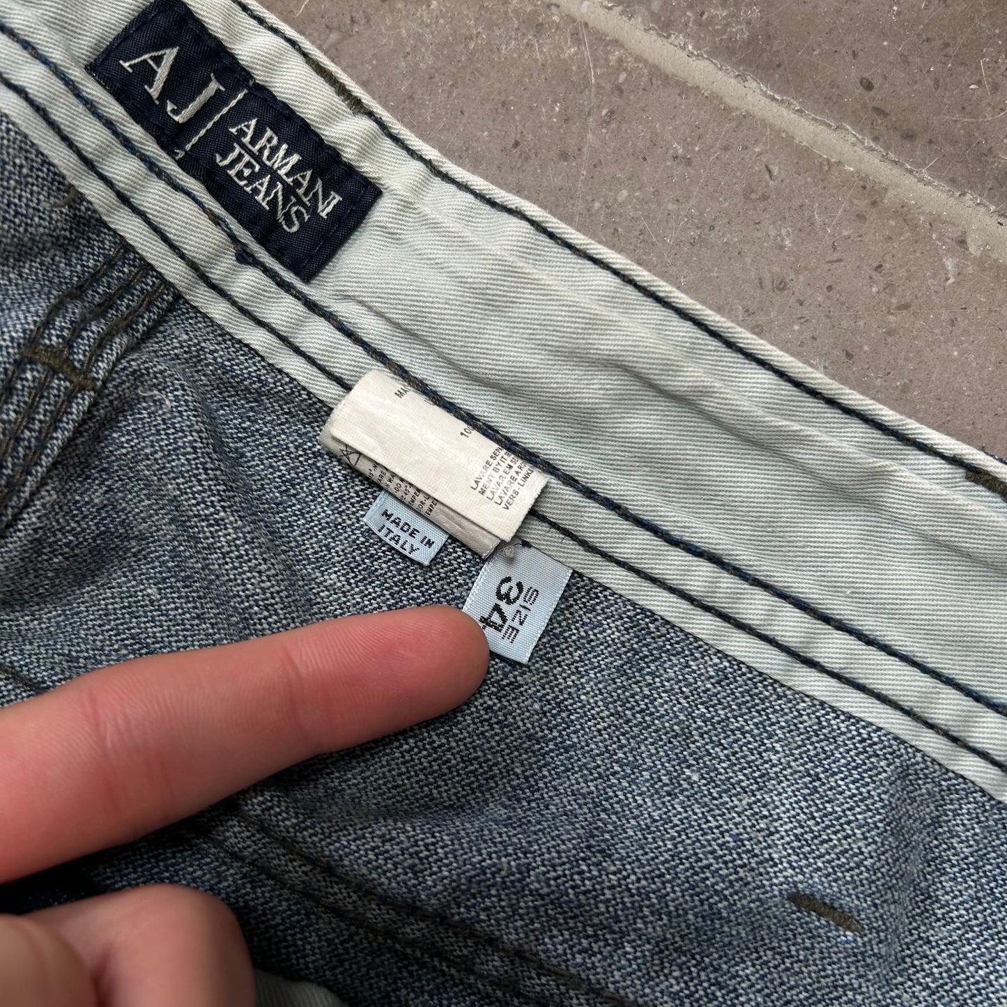 Vintage Armani Jeans Denim Baggy Jeans W34 L31