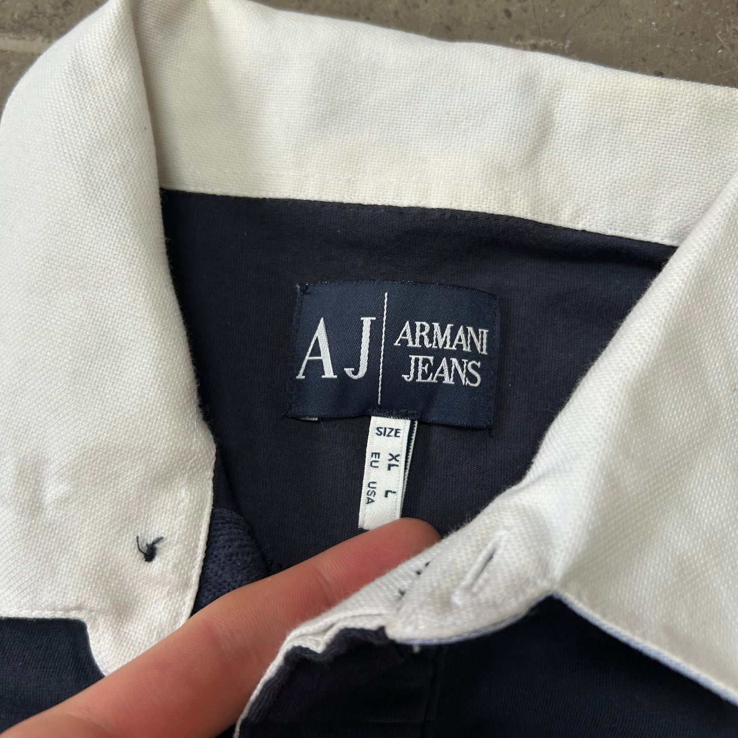 Vintage Armani Jeans Polo Shirt Size L