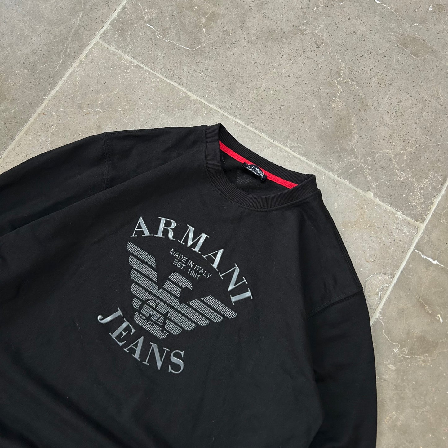 Vintage Armani Jeans Crewneck Jumper Size L