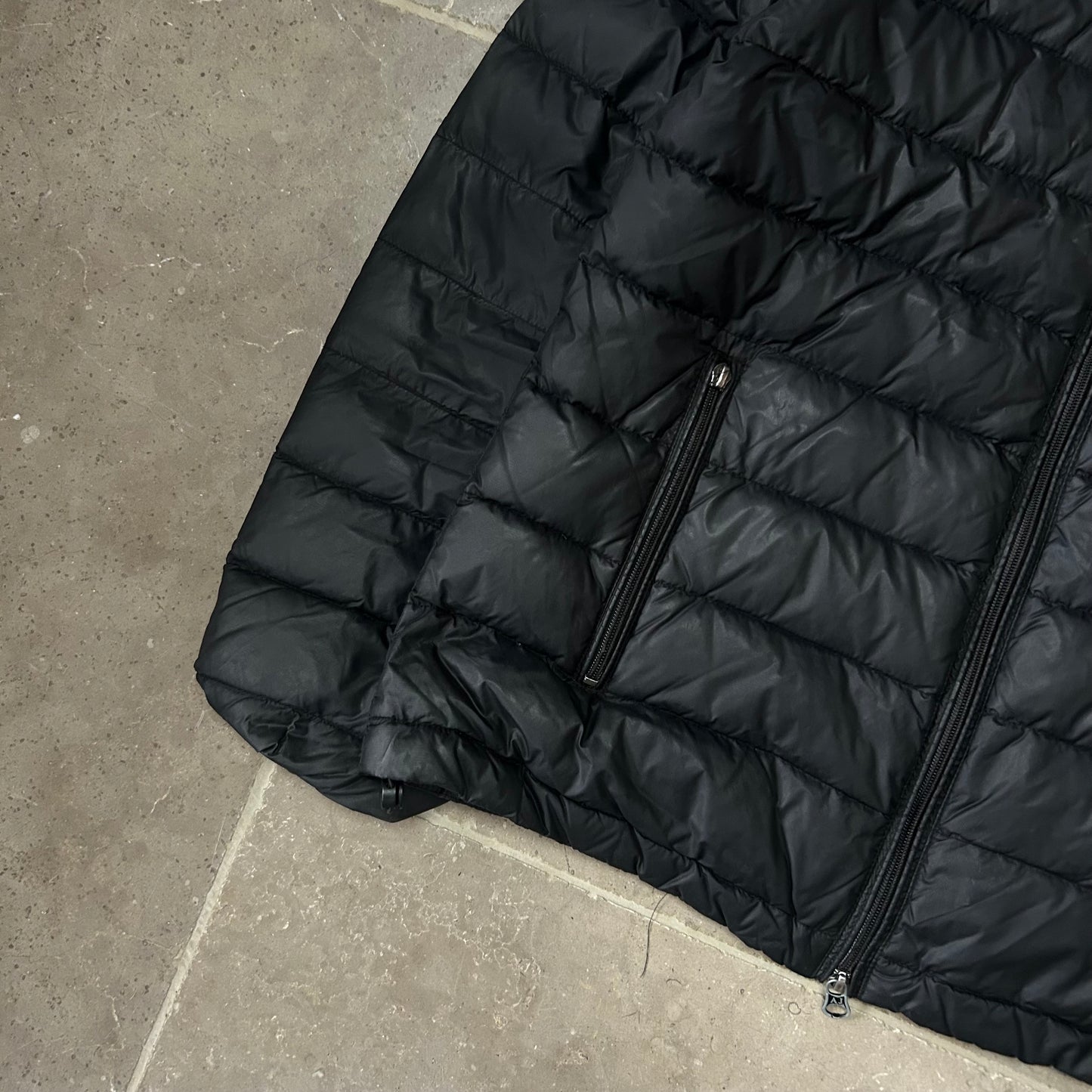 Vintage Armani Jeans Puffer Jacket Black M