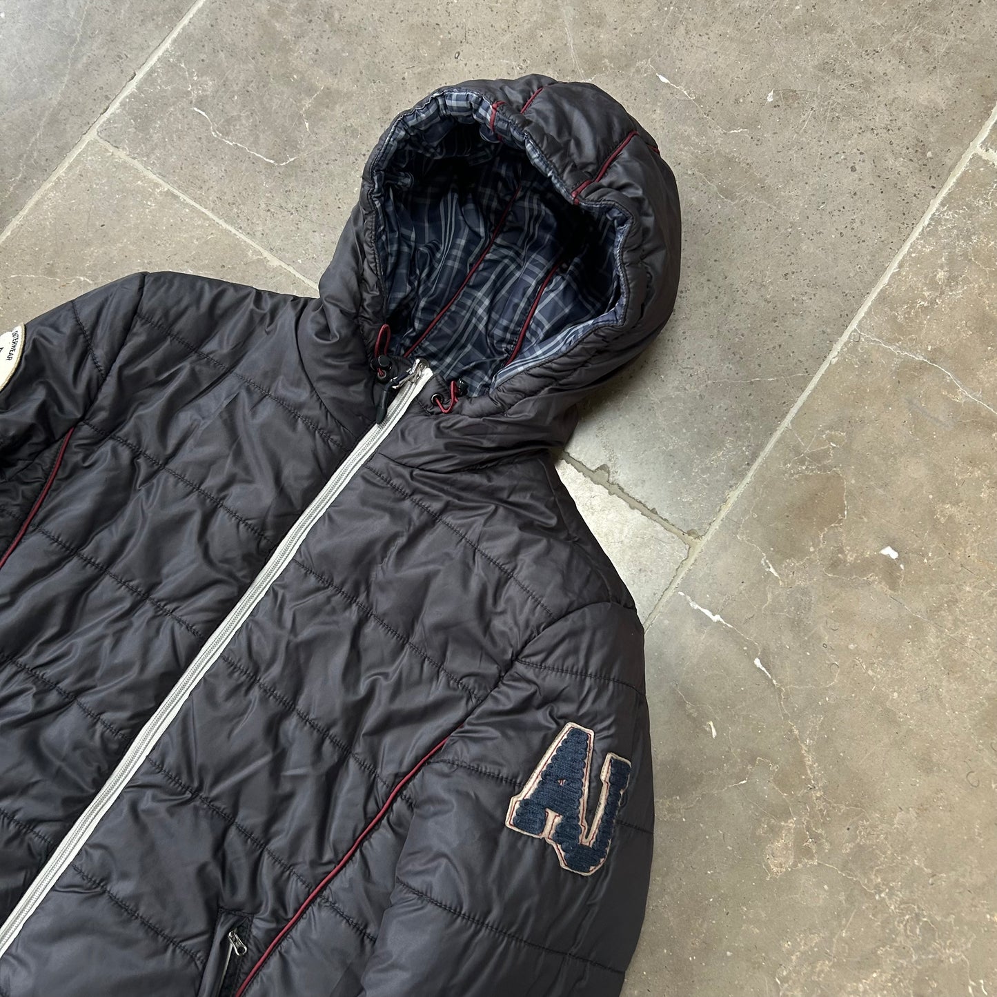 Vintage Armani Jeans Reversible Puffer Jacket Size S
