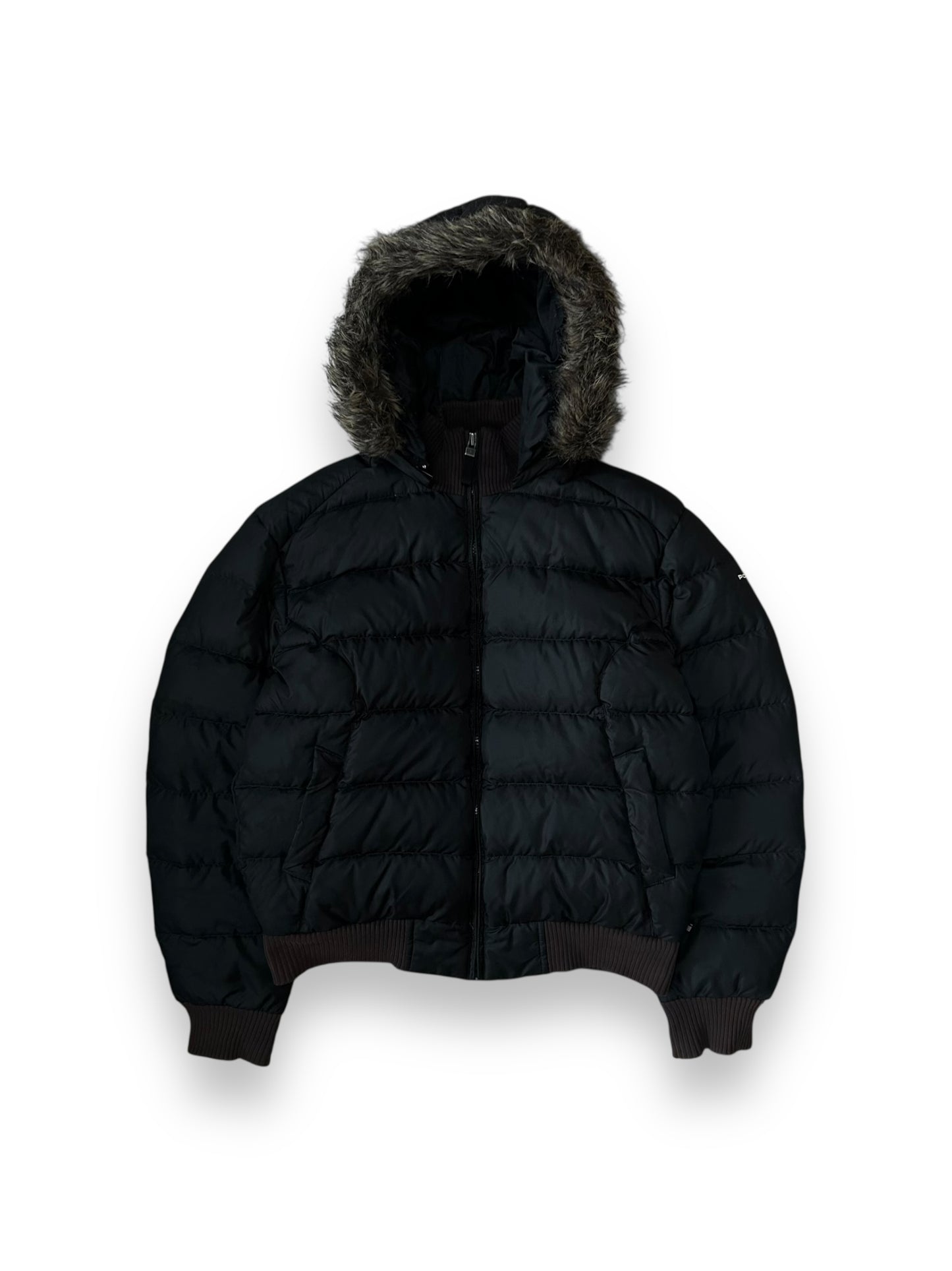 Vintage Ralph Lauren Fur Hood Puffer Jacket Black M