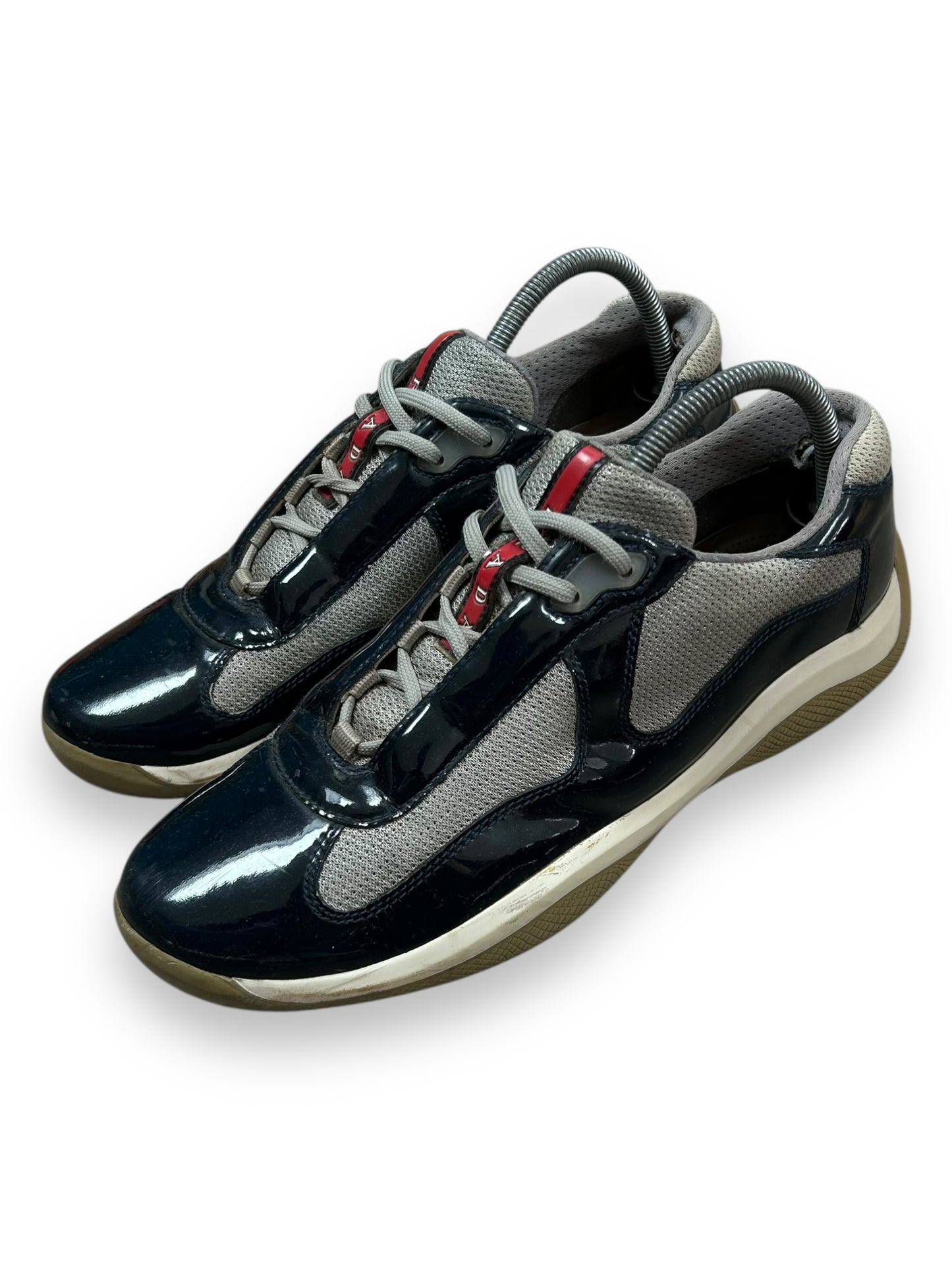 Prada America Cup Shiny Low Trainer Uk 8