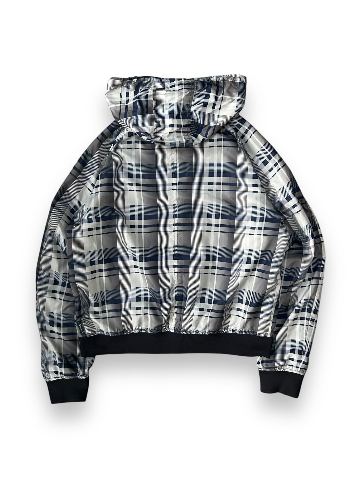 Vintage Armani Jeans Plaid Windbreaker Jacket Size L