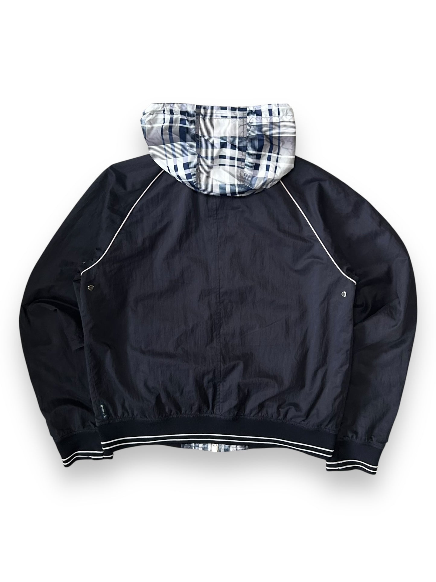 Vintage Armani Jeans Plaid Windbreaker Jacket Size L