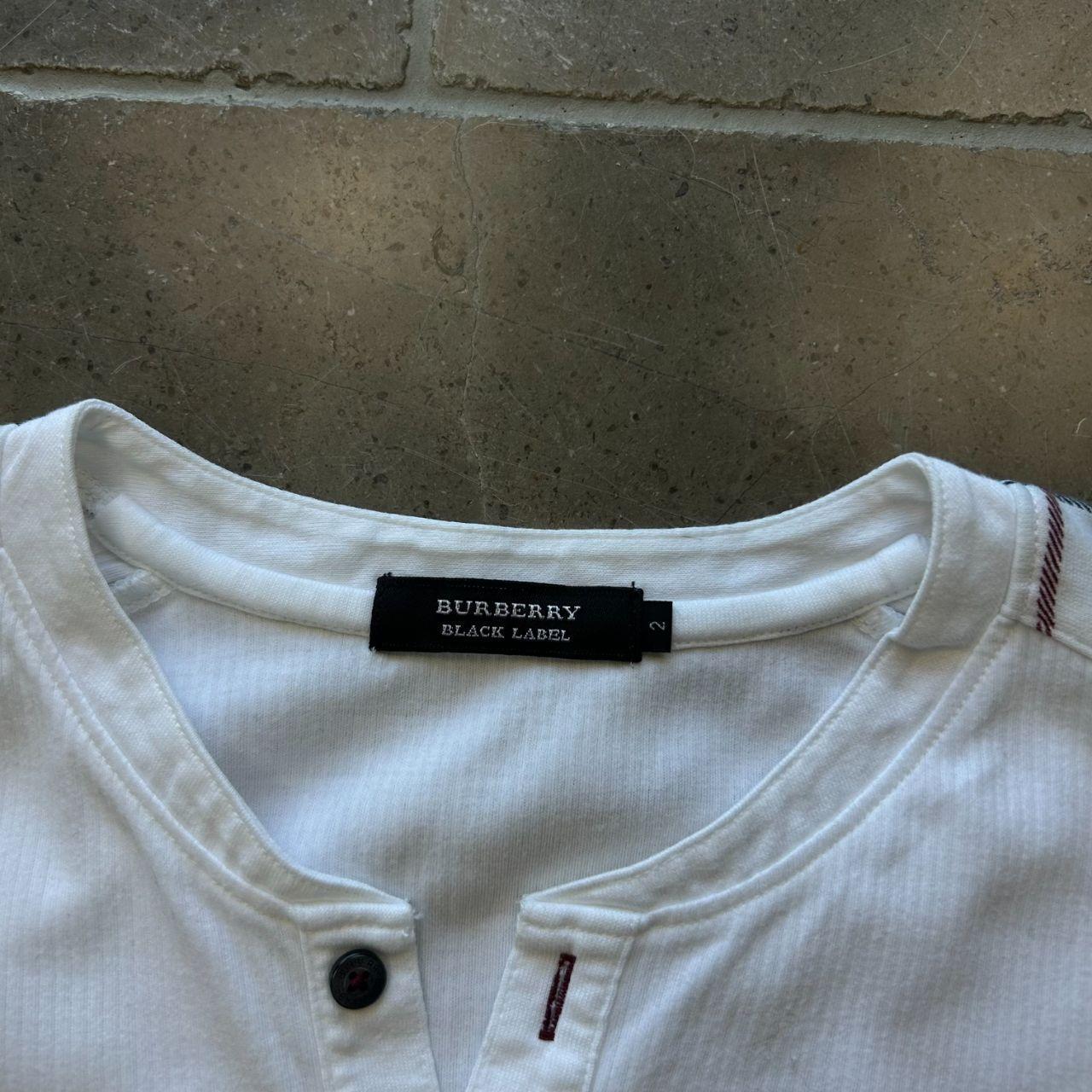 Burberry Black Label Nova Check Ribbed Henley T Shirt S