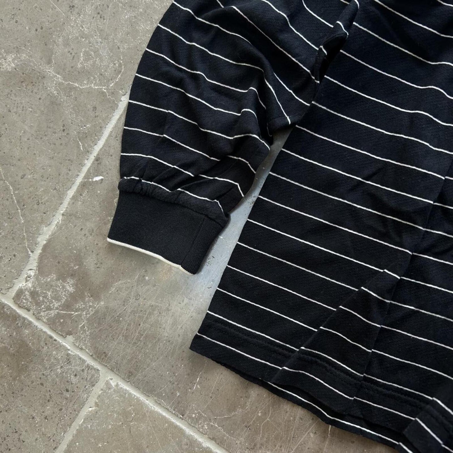 Burberry Golf Striped Long Sleeve Polo Shirt S