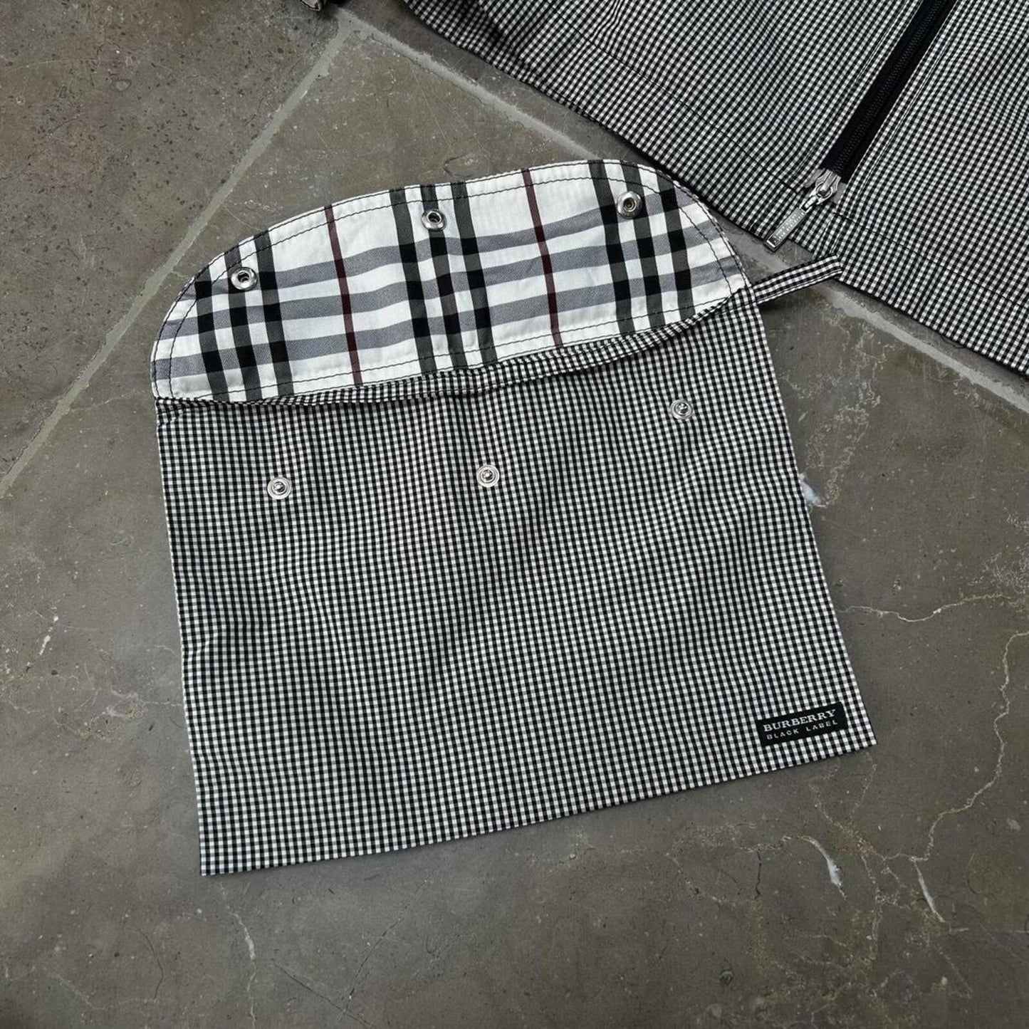 Burberry Black Label Gingham Check Windbreaker Jacket S