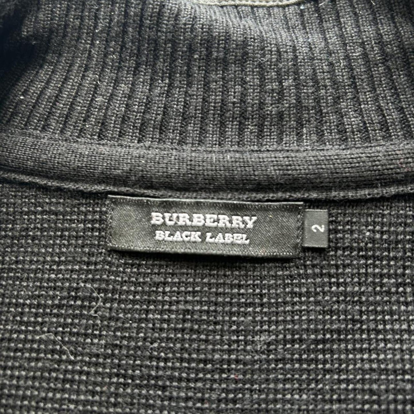 Burberry Black Label Knit Zip Up Jumper S