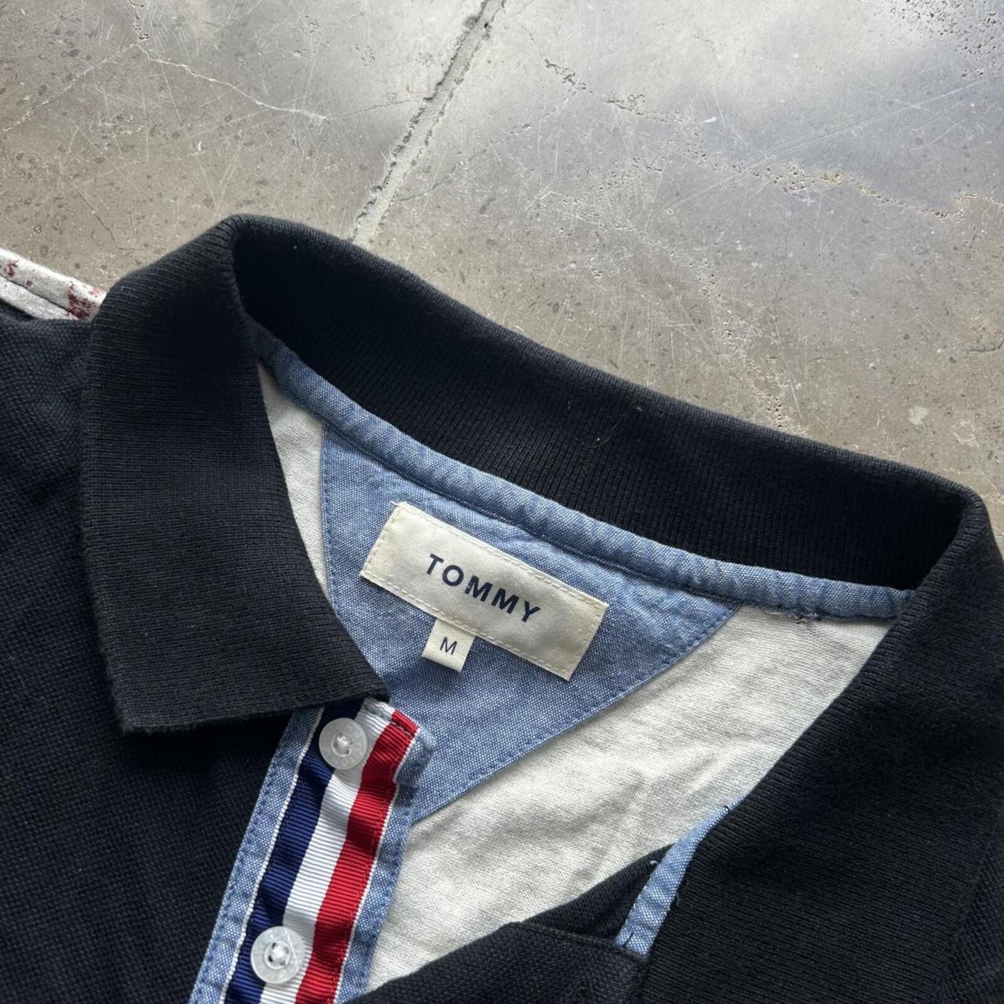 Tommy Hilfiger USA Polo Shirt Black M