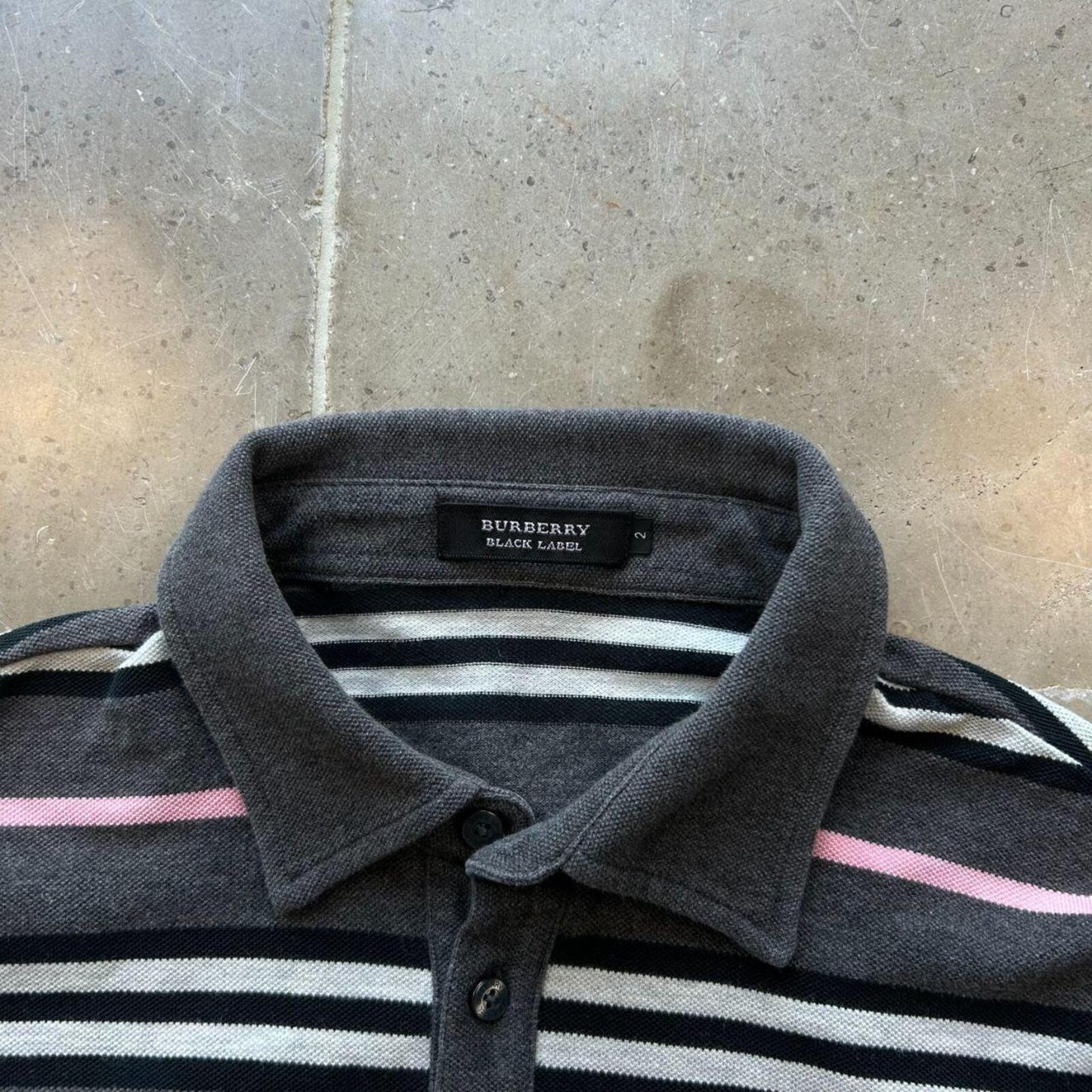Burberry Black Label Striped Polo Shirt S
