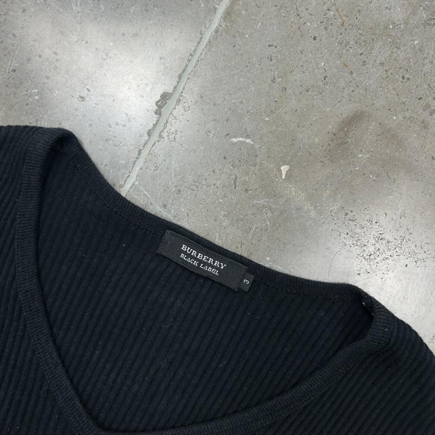 Burberry Black Label V Neck Ribbed Knit Jumper M