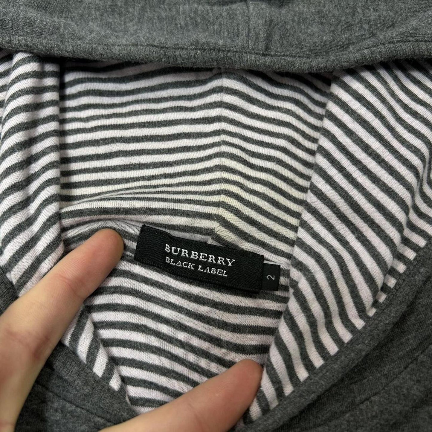 Burberry Black Label Striped Zip Up Hoodie S