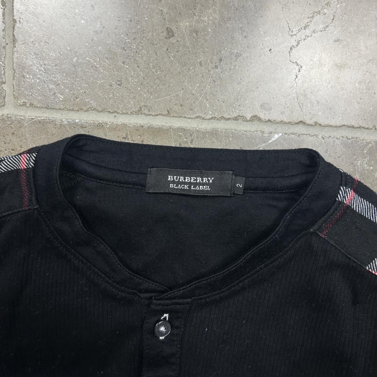 Burberry Black Label Nova Check Ribbed Henley T Shirt S