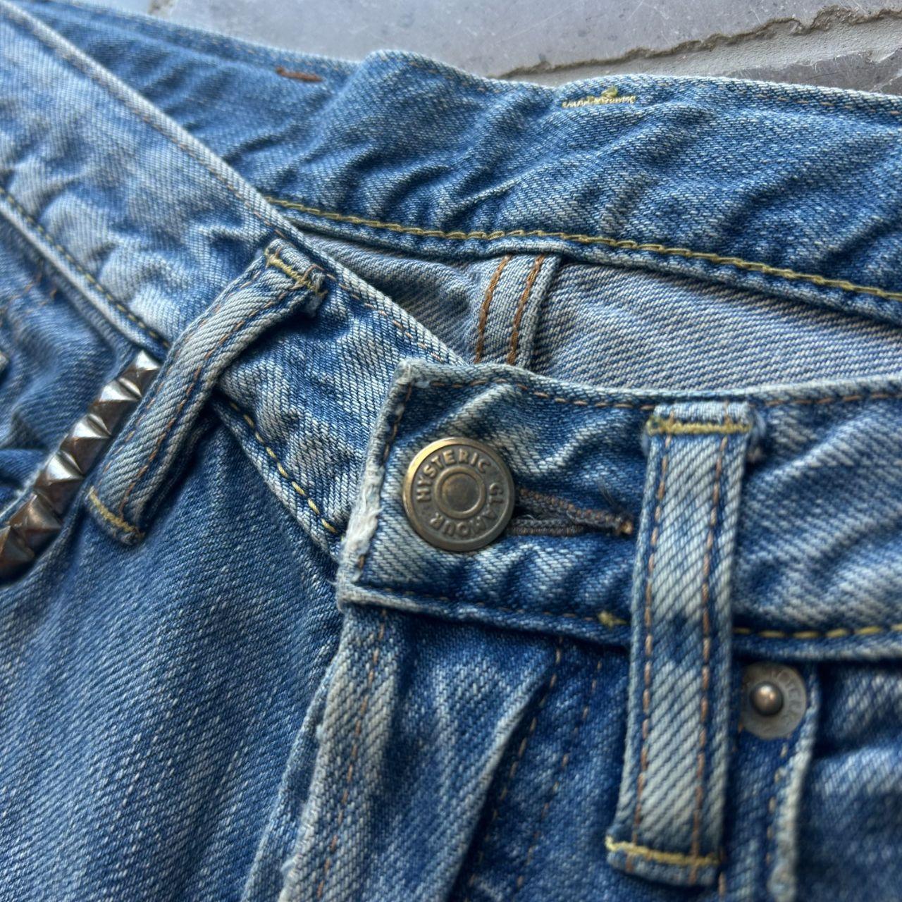 Hysteric Glamour Slim Skinny Studded Bleached Denim Jeans W28 L32