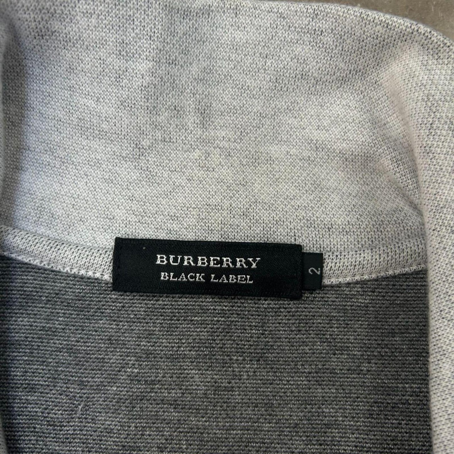 Burberry Black Label Diamond Knit Zip Up Jumper S