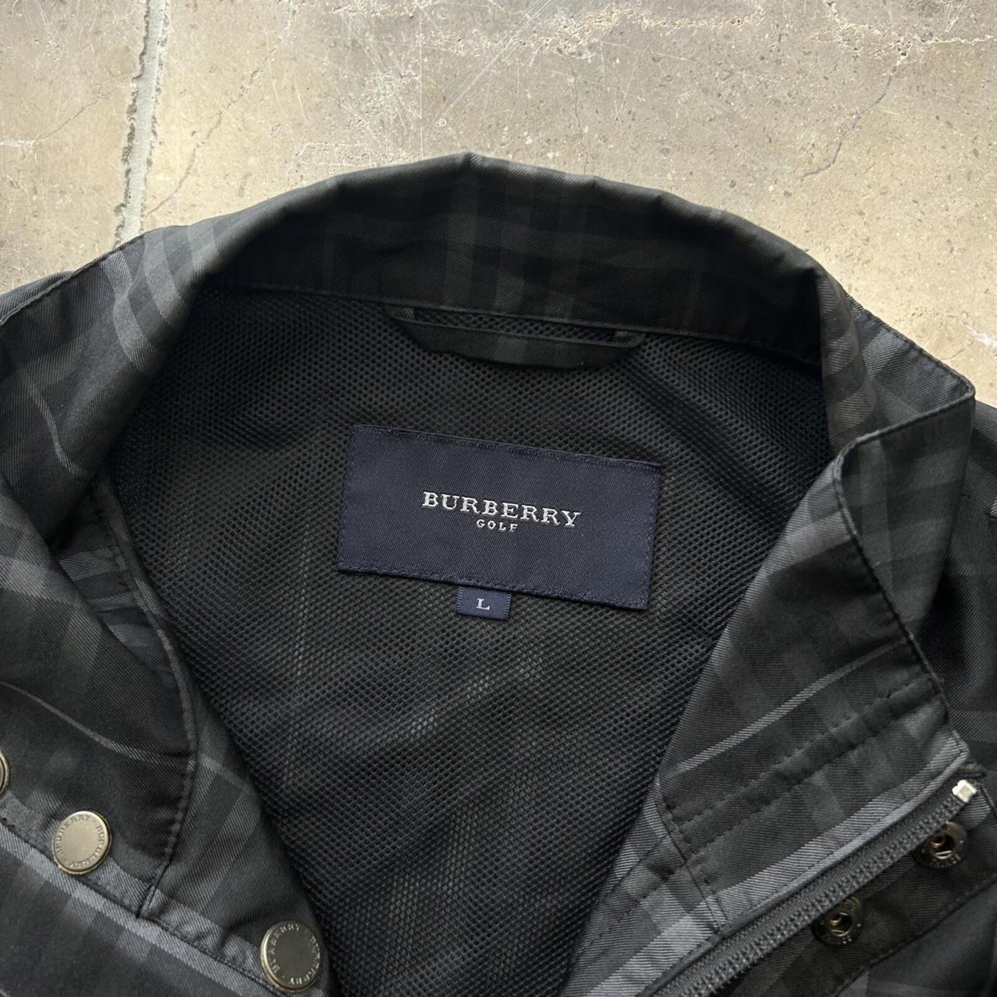 Burberry Golf Shadow Check Windbreaker Jacket L