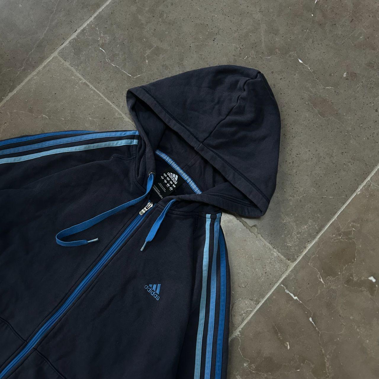 Adidas Performance Essentials Zip Up Hoodie Navy Size L