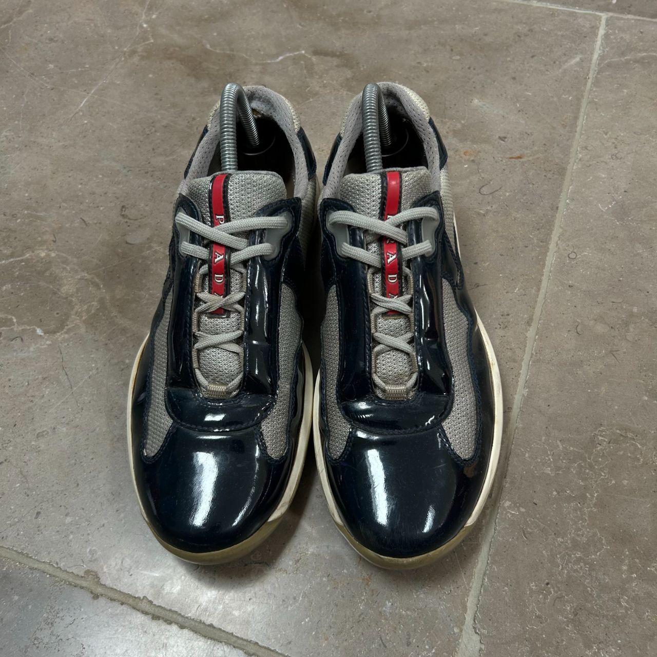 Prada America Cup Shiny Low Trainer Uk 8
