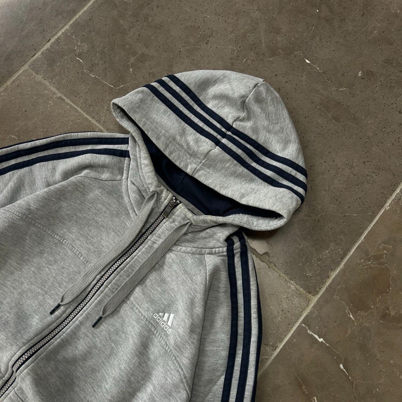 Adidas Performance Essentials Zip Up Hoodie Grey Size L